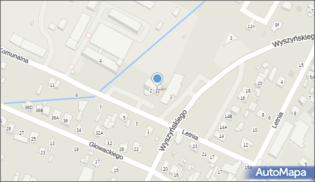 Radzymin, Komunalna, 12, mapa Radzymin