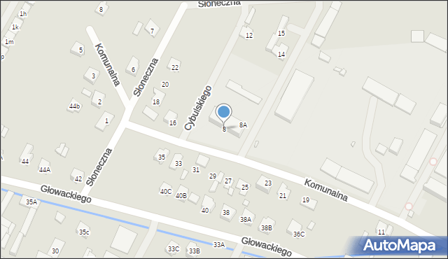 Radzymin, Komunalna, 8, mapa Radzymin