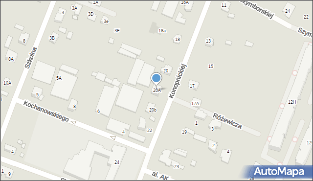 Radzymin, Konopnickiej Marii, 20A, mapa Radzymin