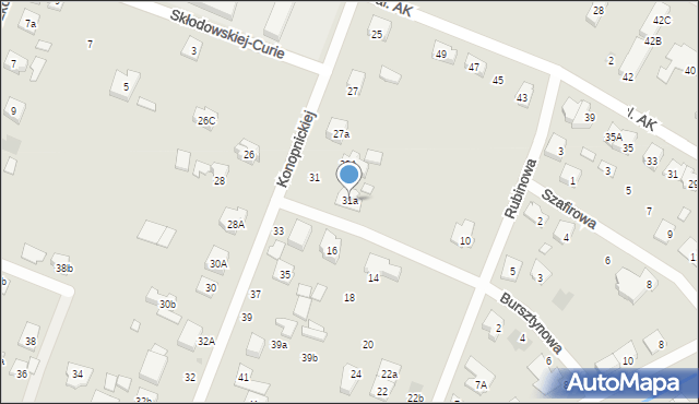 Radzymin, Konopnickiej Marii, 31a, mapa Radzymin