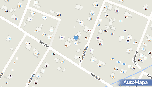 Radzymin, Konopnickiej Marii, 32b, mapa Radzymin