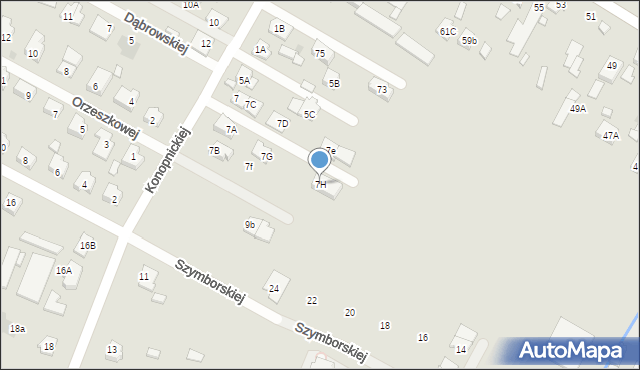 Radzymin, Konopnickiej Marii, 7H, mapa Radzymin