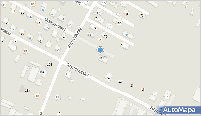 Radzymin, Konopnickiej Marii, 9b, mapa Radzymin