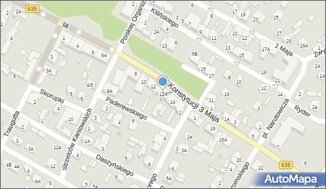 Radzymin, Konstytucji 3 Maja, 12A, mapa Radzymin