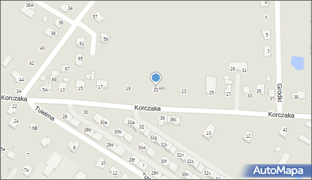 Radzymin, Korczaka Janusza, 21, mapa Radzymin