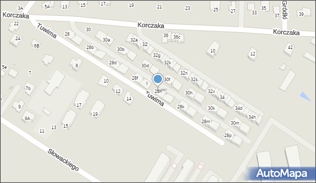 Radzymin, Korczaka Janusza, 28h, mapa Radzymin