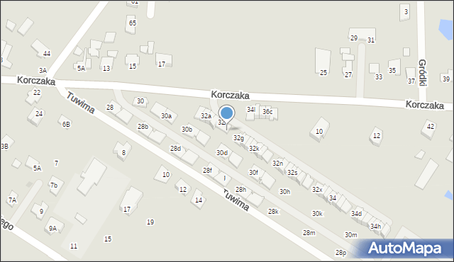 Radzymin, Korczaka Janusza, 32f, mapa Radzymin