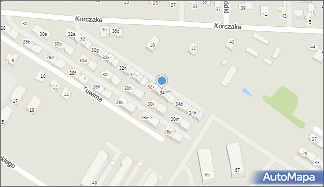 Radzymin, Korczaka Janusza, 34, mapa Radzymin