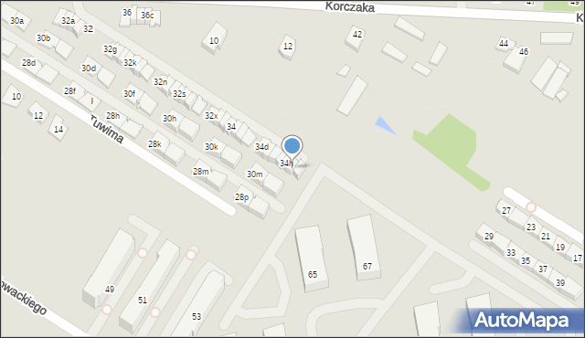 Radzymin, Korczaka Janusza, 34j, mapa Radzymin