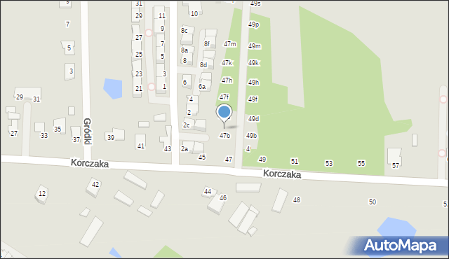 Radzymin, Korczaka Janusza, 47c, mapa Radzymin