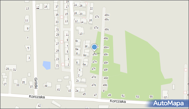 Radzymin, Korczaka Janusza, 47k, mapa Radzymin