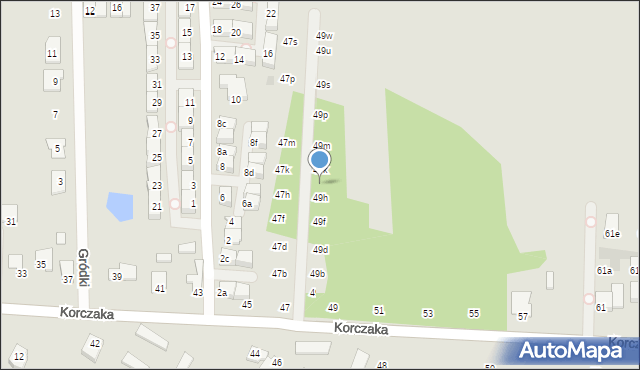 Radzymin, Korczaka Janusza, 49j, mapa Radzymin