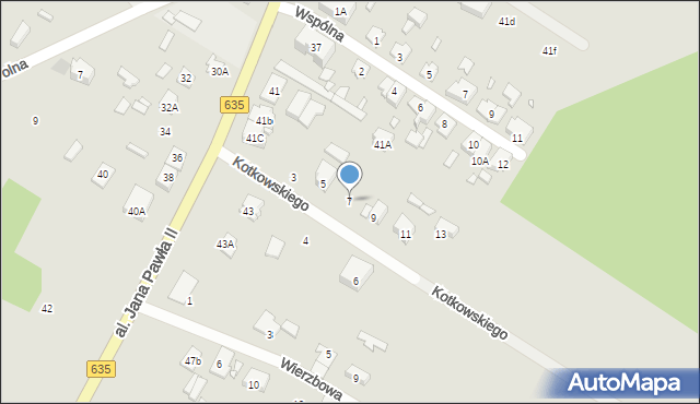 Radzymin, Kotkowskiego Stanisława, 7, mapa Radzymin