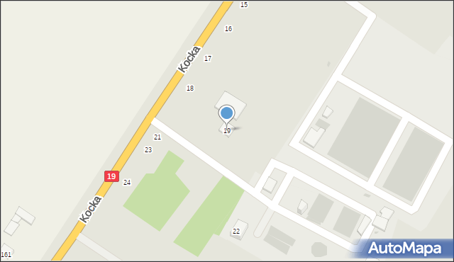 Radzyń Podlaski, Kocka, 19, mapa Radzyń Podlaski
