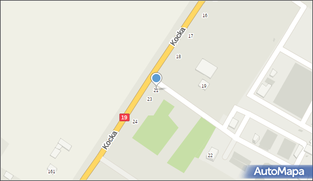 Radzyń Podlaski, Kocka, 21, mapa Radzyń Podlaski