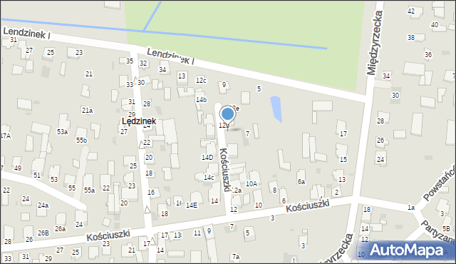 Radzyń Podlaski, Kościuszki Tadeusza, gen., 12d, mapa Radzyń Podlaski