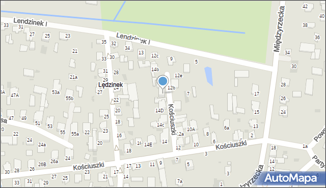 Radzyń Podlaski, Kościuszki Tadeusza, gen., 14a, mapa Radzyń Podlaski