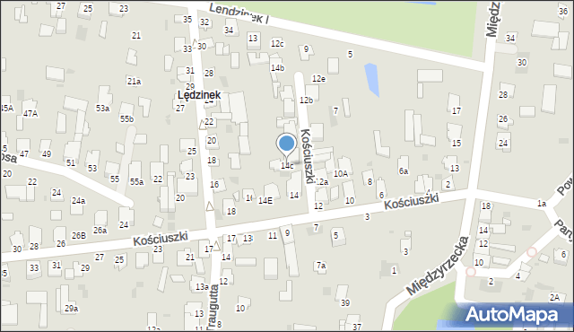 Radzyń Podlaski, Kościuszki Tadeusza, gen., 14c, mapa Radzyń Podlaski