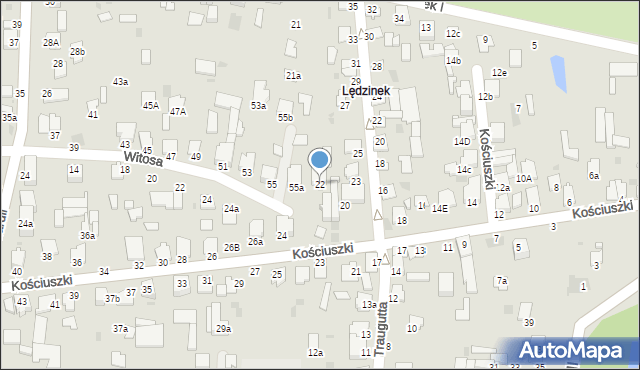 Radzyń Podlaski, Kościuszki Tadeusza, gen., 22, mapa Radzyń Podlaski