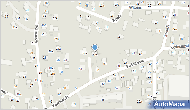 Radzyń Podlaski, Kościuszki Tadeusza, gen., 52a, mapa Radzyń Podlaski