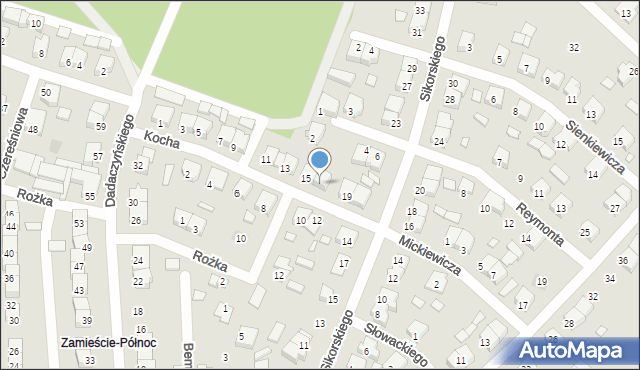 Rakoniewice, Kocha, dr., 17, mapa Rakoniewice