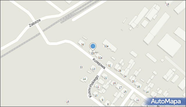 Rakoniewice, Kolejowa, 32c, mapa Rakoniewice