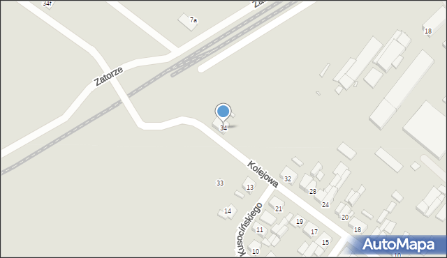 Rakoniewice, Kolejowa, 34, mapa Rakoniewice