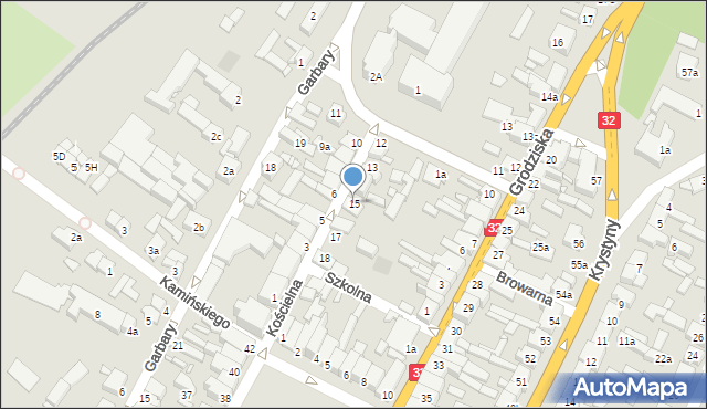 Rakoniewice, Kościelna, 15, mapa Rakoniewice