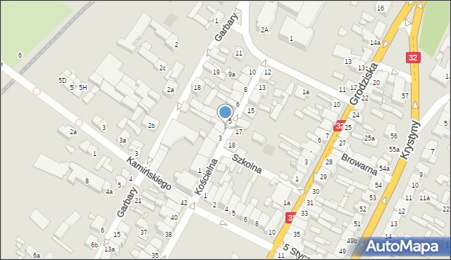 Rakoniewice, Kościelna, 4, mapa Rakoniewice