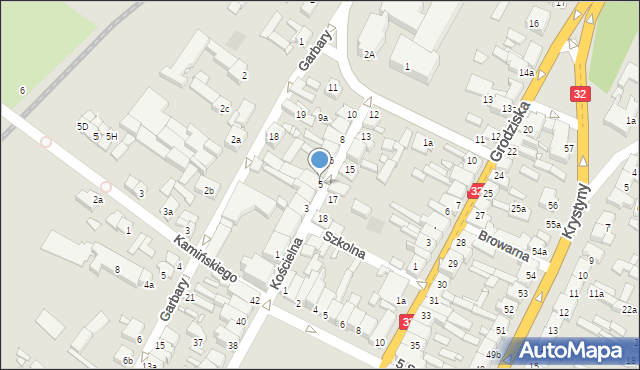 Rakoniewice, Kościelna, 5, mapa Rakoniewice