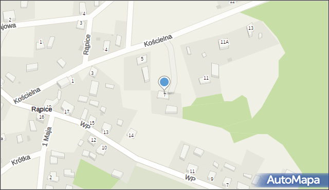 Rąpice, Kościelna, 7, mapa Rąpice