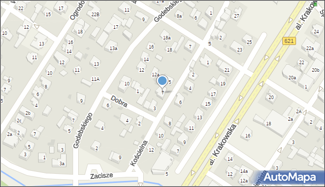 Raszyn, Kościelna, 7, mapa Raszyn