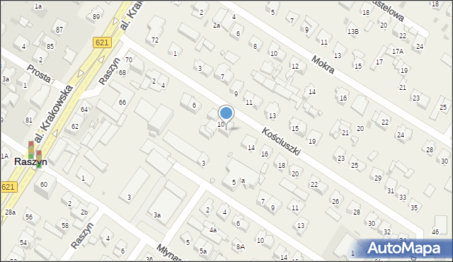 Raszyn, Kościuszki Tadeusza, gen., 12, mapa Raszyn