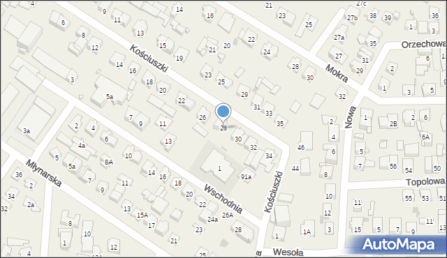 Raszyn, Kościuszki Tadeusza, gen., 28, mapa Raszyn