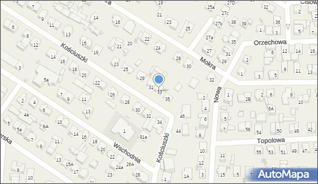 Raszyn, Kościuszki Tadeusza, gen., 33, mapa Raszyn
