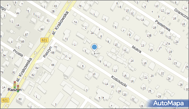 Raszyn, Kościuszki Tadeusza, gen., 7, mapa Raszyn