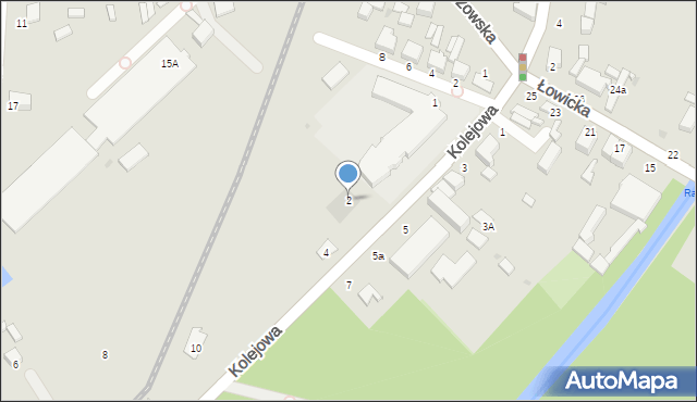 Rawa Mazowiecka, Kolejowa, 2, mapa Rawa Mazowiecka