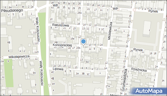 Rawicz, Konopnickiej Marii, 15, mapa Rawicz