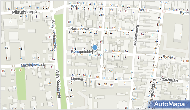 Rawicz, Konopnickiej Marii, 17, mapa Rawicz