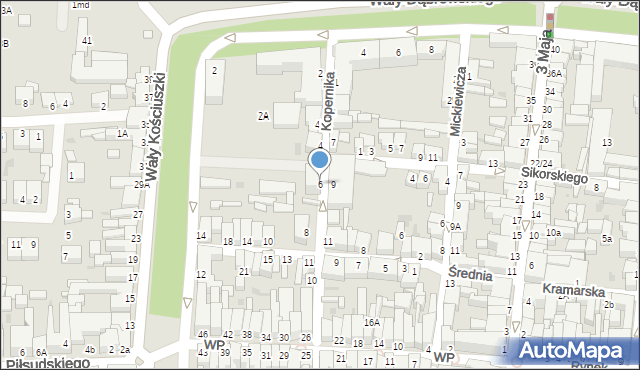 Rawicz, Kopernika Mikołaja, 6, mapa Rawicz