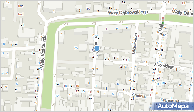 Rawicz, Kopernika Mikołaja, 7, mapa Rawicz