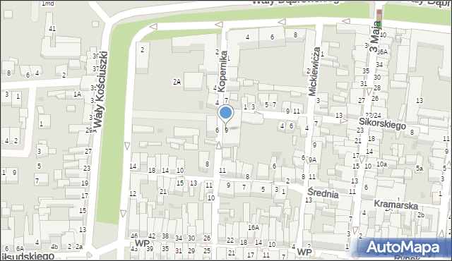 Rawicz, Kopernika Mikołaja, 9, mapa Rawicz