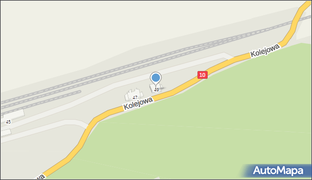 Recz, Kolejowa, 49, mapa Recz