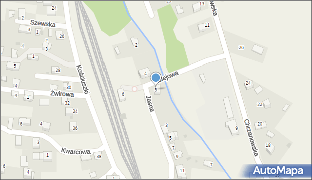 Regulice, Kolejowa, 5, mapa Regulice