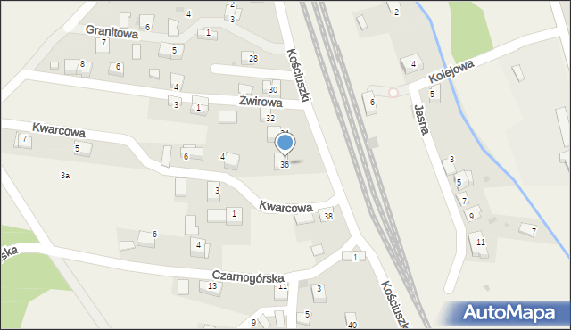 Regulice, Kościuszki Tadeusza, gen., 36, mapa Regulice