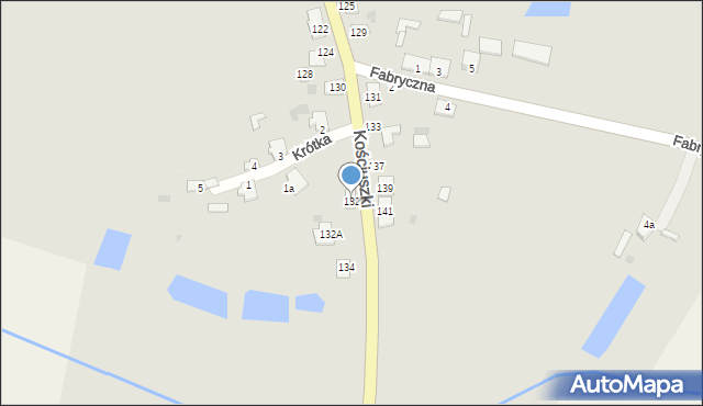 Rejowiec, Kościuszki Tadeusza, gen., 132, mapa Rejowiec