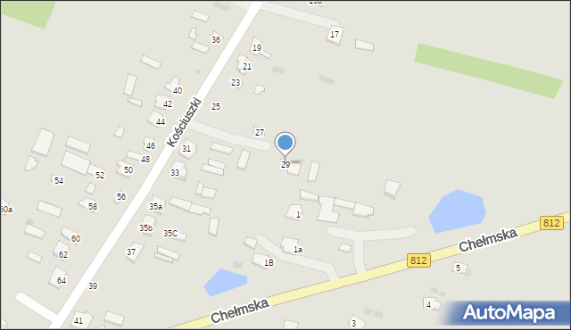 Rejowiec, Kościuszki Tadeusza, gen., 29, mapa Rejowiec