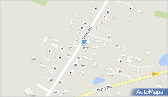 Rejowiec, Kościuszki Tadeusza, gen., 33, mapa Rejowiec