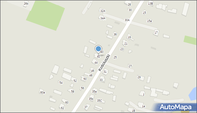 Rejowiec, Kościuszki Tadeusza, gen., 42, mapa Rejowiec