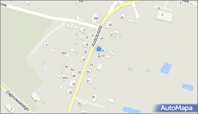 Rejowiec, Kościuszki Tadeusza, gen., 51, mapa Rejowiec